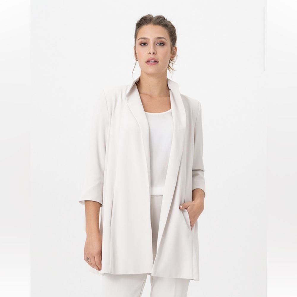 Nwt Renuar Long Sleeve Open Drape Front Blazer